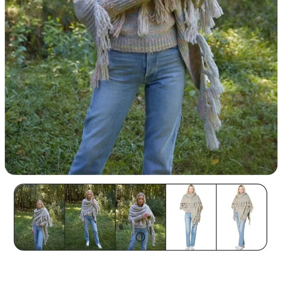 LoveShackFancy Fresca Autumn Winter Shawl - Picture 5 of 8